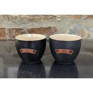 Baileys Irish Cream Yours and Mine Cups Set of 2 Mugs Bowls Teacups